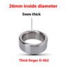 Stainless Steel Horseshoe Ring Metal Ring Root Ring Lock Fine Solid - Image 6