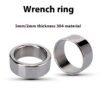 Stainless Steel Horseshoe Ring Metal Ring Root Ring Lock Fine Solid - Image 2